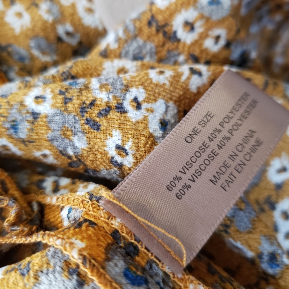 NEW Look by M New York Floral Kimono Style Open Front Cardigan/Pockets One Size - Picture 6 of 7